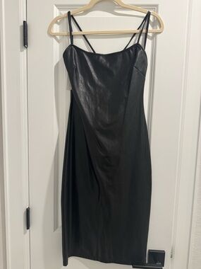 Ten by Babaton (Aritzia) Vegan Leather Dress- New with Tags